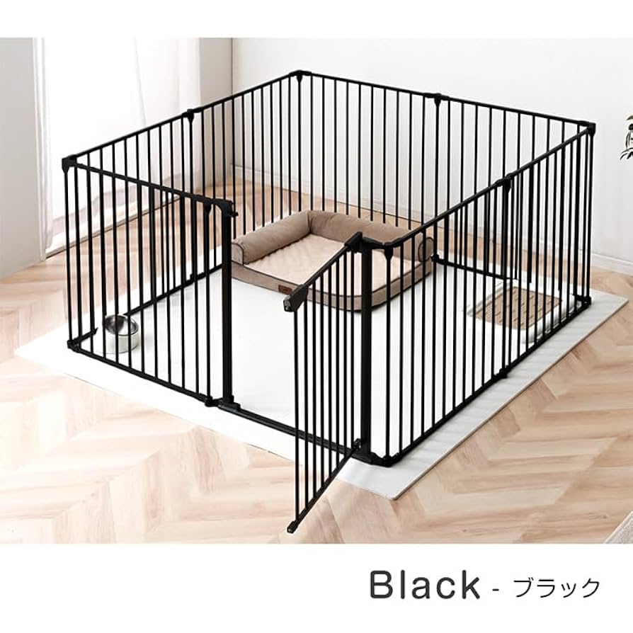 【未使用】 犬用 バリアフリー ペットサークル ケージ 8枚 1ドア・高さ80cm］バリアフリー ペットサークル ハイタイプ